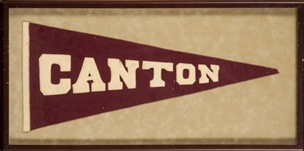 Canton Bulldogs College Framed Vintage Pennant - Jim Thorpe
